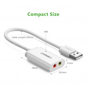 Ugreen Usb 2.0 External Sound Card Adapter 30143