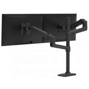 Ergotron 45-509-224 LX Dual Stacking Arm Tall Pole Matte Black