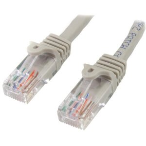 StarTech 0.5m Gray Cat5e / Cat 5 Snagless Ethernet Patch Cable 0.5 m 45PAT50CMGR