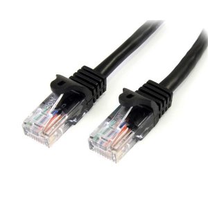 StarTech 7m Black Cat5e / Cat 5 Snagless Ethernet Patch Cable 7 m 45PAT7MBK