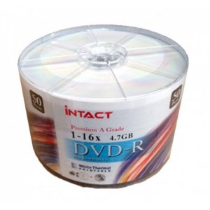 Intact Dvd-r / 16x / 50 Tube / White Thermal / 752526