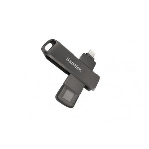 Sandisk Ixpand Flash Drive Luxe SDIX70N 256GB Black Ios/Android Lightning And Type C USB3.1 2Y SDIX70N-256G-GN6NE