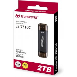 Transcend 2TB ESD310 USB 3.2 Gen 2 Portable SSD (Black)