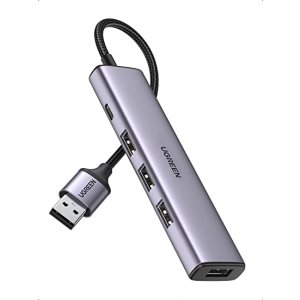 Ugreen 20805 Usb 3.0 A 4 Ports Hub With Usb-c Power Port