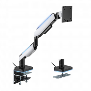 Brateck Single Heavy-duty Rgb Gaming Monitor Arm Fit Most 17'-49' Monitor Vesa 75x75,100x100
