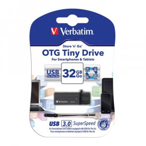 Verbatim Store N Go Otg  Titanium 32gb Usb 2.0 Micro Usb & Usb 3.0 Usb Dual Head Usb Drive Stick