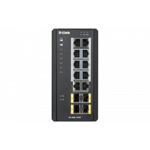 D-link 14-port Gigabit Industrial Managed Poe Switch With 10 1000base-t (8 Poe+) Ports And 4 Sfp Ports