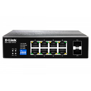 D-link 10-port Gigabit Industrial Poe+ Switch With 8 Poe Ports And 2 Sfp Ports