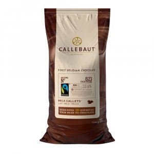 Callebaut 823 33.6% Milk Chocolate 10kg Belgian Couverture Callets Belgium 