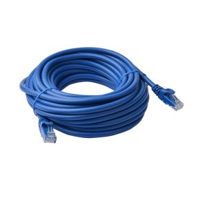 8ware Cat6 Ultra Thin Slim Cable 15m - Blue Color Premium Rj45 Ethernet Network Lan Utp Patch Cord 26awg For Data