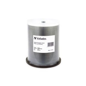 Verbatim CD-R 100pack 52x 700MB White Wide InkJet Printable