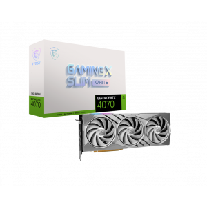 MSI GeForce RTX 4070 GAMING X SLIM WHITE 12G Video Card