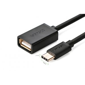 Ugreen Gold Plated Reversible USB Type-C Male to USB 2.0 Type A Female Charge & Sync Cable