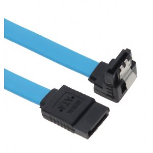 Astrotek Sata 3.0 Data Cable 50Cm Male To Male 180 To 90 Degree With Metal Lock 26Awg Blue (AT-SA