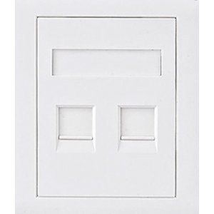 Astrotek Cat6 Rj45 Wall Face Plate 86X86Mm 2 Port Socket Kit (ATP-SC-6-2)