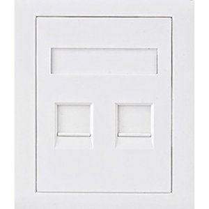 Astrotek Cat5E Rj45 Wall Face Plate 86X86Mm 2 Port Socket Kit (ATP-SC-5E-2)