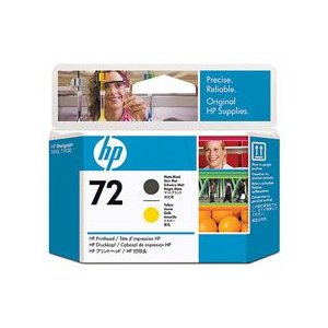 HP 72 Matte Black and Yellow Printhead (C9384A)