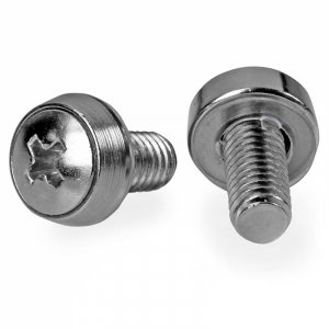 StarTech 12-24 Server Rack Screws - 50 pack - Nickel-plated CABSCRWS1224