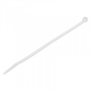StarTech 20cm Cable Ties - 4mm wide, 55mm Diam, 22kg Tens Stren - 100 Pack White CBMZT8N