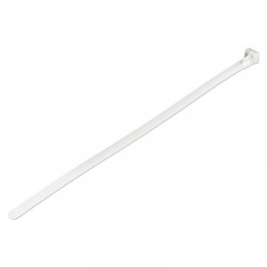 StarTech 25cm Cable Ties - 7mm wide, 65mm Diam, 22kg Tens Stren -100 Pack White CBMZTRB10