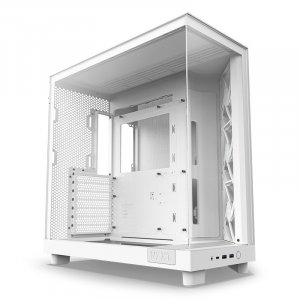 NZXT H6 Flow RGB Compact Dual-chamber Mid Tower ATX Case - White