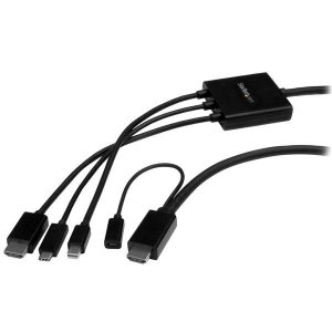 StarTech 6ft USB-C, HDMI or Mini DisplayPort to HDMI Adapter Cable CMDPHD2HD