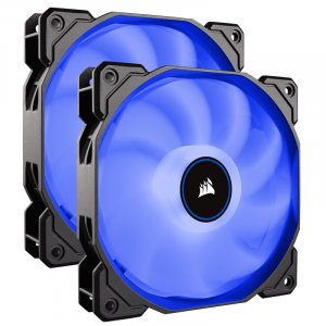 Corsair Air Series AF140 LED (2018) Low Noise 140mm Fan - Blue -  2 Pack CO-9050090-WW