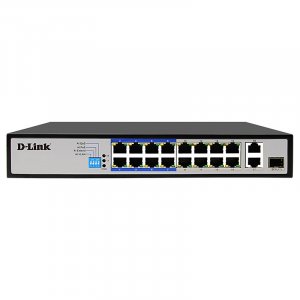 D-Link DES-F1018P-E 18-Port PoE Switch with 16 PoE Ports/2 Gigabit Uplink Ports