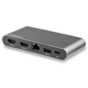 StarTech USB C Multiport Adapter - Dual 4K HDMI - Windows - 2 x A - PD DK30C2HAGPD