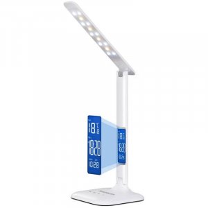 Simplecom EL808 LED Dimmable Touch Control Multifunction LED Desk Lamp 4W with Digital Clock