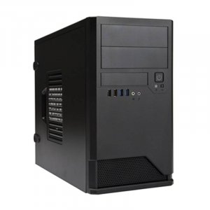 In Win EM048 Micro ATX Mini Tower Case with 400W 80+ Gold Power Supply - Black
