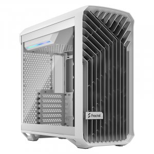Fractal Design Torrent Compact Clear Tempered Glass E-ATX Case - White FD-C-TOR1C-03