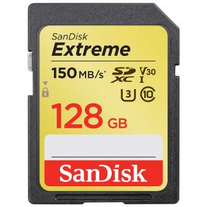 SanDisk 128GB Extreme SDXC UHS-I U3 V30 Memory Card - 150MB/s FFCSAN128GSDXV5U150