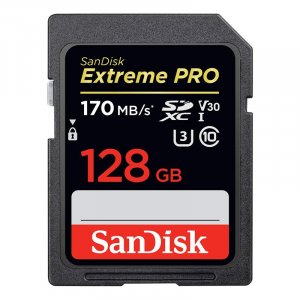 SanDisk 128GB Extreme PRO SDXC UHS-I U3 V30 Class 10 Memory Card - 170MB/s SDSDXXY-128G