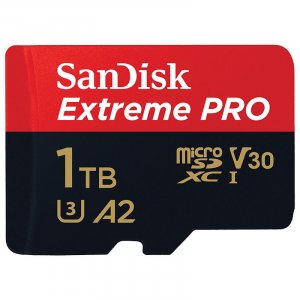SanDisk 1TB Extreme PRO MicroSDXC UHS-I Memory Card with SD Adapter - 170MB/s SDSQXCZ-1T00-GN6MA