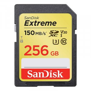 SanDisk 256GB Extreme SDXC UHS-I U3 V30 Class 10 Memory Card - 150MB/s FFCSAN256GSDXV5U150