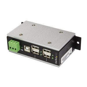 StarTech 4 Port Industrial USB Hub - USB 2.0 - 15kV ESD Protection HB20A4AME