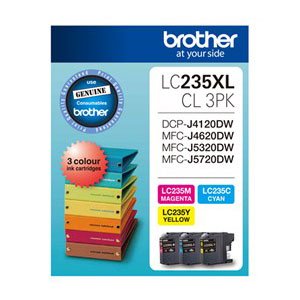 Brother LC235XL CMY Colour Pck Up to 1,200 pages each Misc Consumables LC-235XLCL3PK