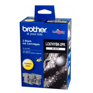 Brother LC67HYBK2PK Twin Pack Black High Yield Ink