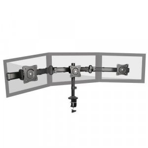 Brateck Triple LCD Monitor Desk Mount with Clamp VESA 75/100mm Up to 27" LDT06-C03