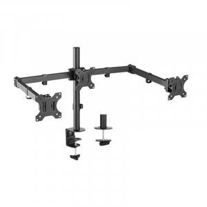 Brateck Triple Screens Economical Double-Joint Articulating 13"-27" Monitor Arms LDT12-C034N