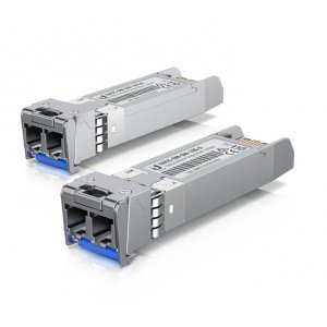 Ubiquiti Unifi, 2-pack,10 Gbps Bidirectional Single-mode Optical Module, 10 Gbps Throughput, Simplex Lc Connector, Up To 10 Km, 2yr Warr