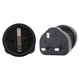 Schuko to UK 3 Pin Plug Adapter