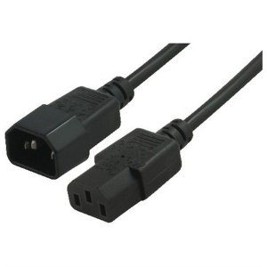 Power Cable Extension IEC-C14 Male - IEC-C13 Female PC to Monitor 1meter