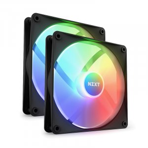 NZXT F140 140mm RGB Core Case Fan with RGB Controller - Twin (Black)