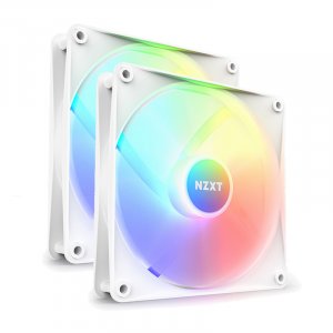NZXT F140 140mm RGB Core Case Fan with RGB Controller - Twin (White)