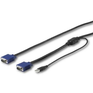 StarTech 15ft/4.6m USB KVM Cable for Rackmount Consoles - VGA and USB RKCONSUV15