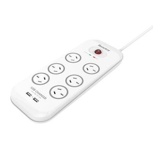 Huntkey SAC607 6 Socket PowerBoard with Surge Protection with 2 USB Ports