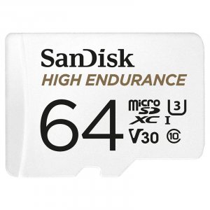 SanDisk 64GB High Endurance microSDXC UHS-I C10 U3 V30 Memory Card - 100MB/s SDSQQNR-064G-GN6IA
