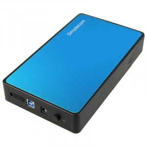 Simplecom SE325 Tool Free 3.5" SATA HDD to USB 3.0 Hard Drive Enclosure Blue